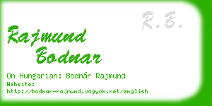 rajmund bodnar business card